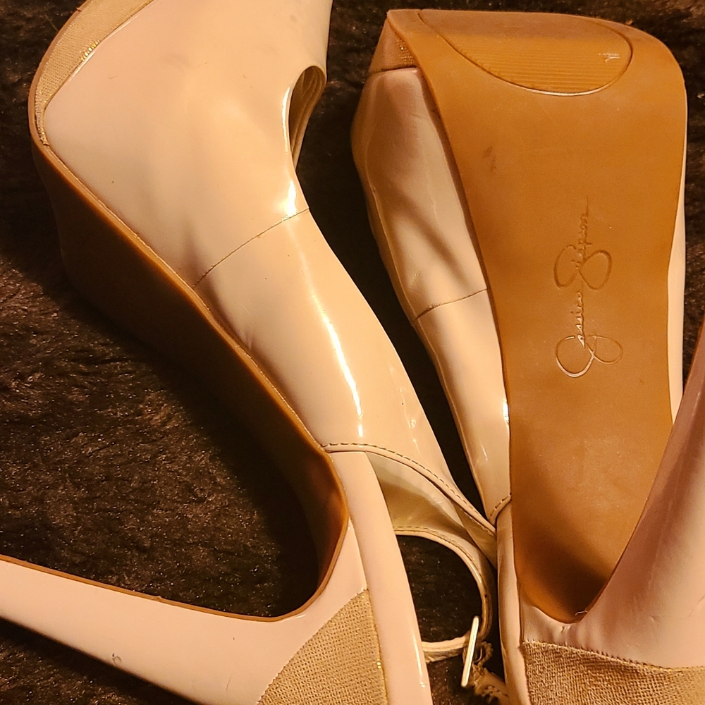 Jessica Simpson Open Toe Platform Stilettos - Picture 5 of 7